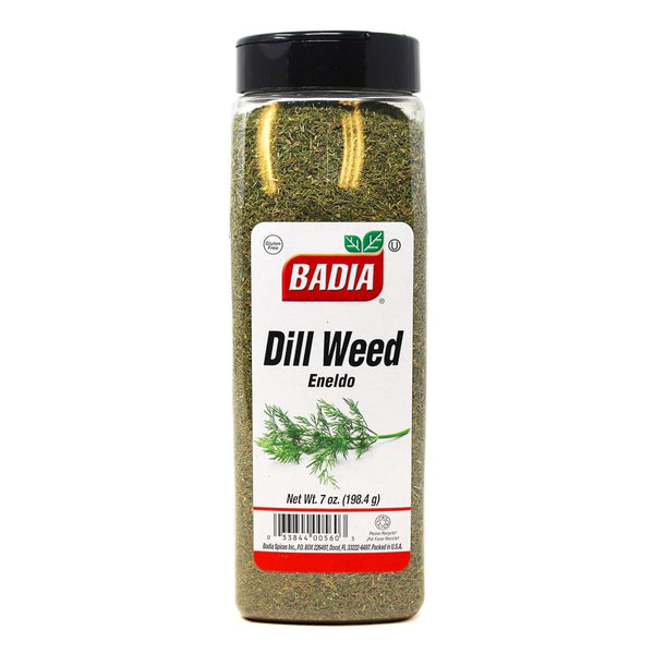 Badia Dill Weed 7 oz - Fresh Dried Herb Seasoning for Fish, Pickles, Dressings, Sauces & Salads, Gluten-Free, Kosher