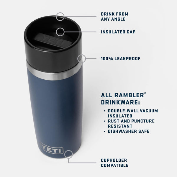 YETI Rambler 16 oz Travel Bottle with Stainless Steel and Vacuum Insulation