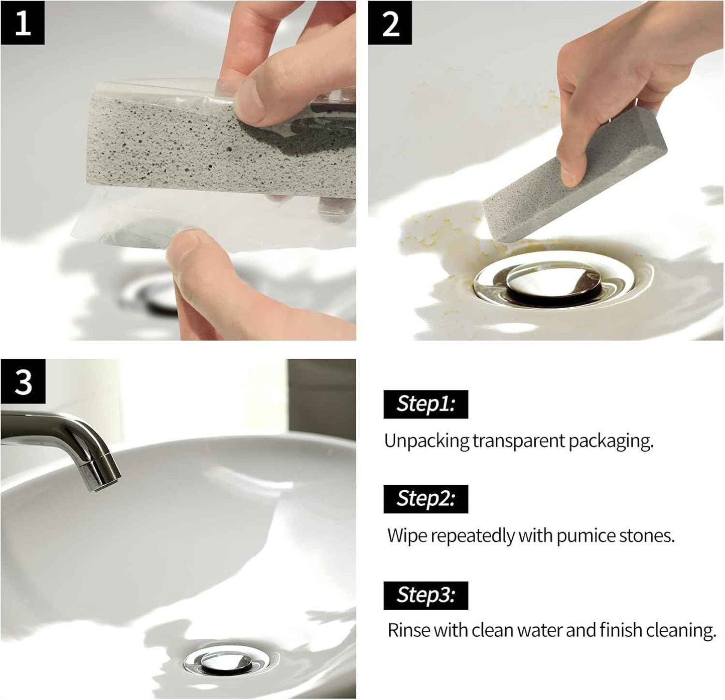 HongWay 10 Pack Pumice Stone for Cleaning, Pumice Stone for Toilet Cleaning Bowl Stick, Heavy Duty Strong Pumice Cleaning Bar for Bathtubs, Kitchen Sink, Grill, Household (5.9 x 1.4 x 0.9 Inches)