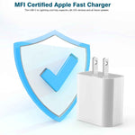 20w lightning iphone charger, extra long 10ft 2pack usb c to lightning cable for iphone 14 pro max and more