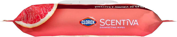 Clorox Scentiva Disinfecting Wipes, Grapefruit and Orange Blossom, 75 Ct., Pack of 3 (Pack May vary)