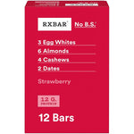 RXBAR Protein Bars, 12g Protein, Gluten Free Snacks, Strawberry, 12 Count Box