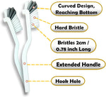 Crevice Cleaning Brush Set, Multi-Purpose Hard Bristle Brushes for Deep Cleaning Kitchen, Bathroom, Grout, Sink, Cup, Teapot, Bottle, Blender, Corners, Tight Spaces & More