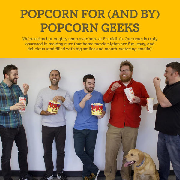 Franklin’s Gourmet Popcorn All-In-One Popcorn Packs for Popcorn Machine - 8oz Pack of 10 - Made in USA - Packs of Corn Kernels with Buttery Salt & Oil