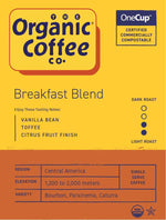 The Organic Coffee Co. Compostable Coffee Pods - Breakfast Blend, 80 Ct, K Cup Compatible
