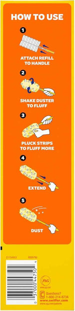 Swiffer Duster Heavy Duty 3 ft Extendable Handle Starter Kit with 3 Refills