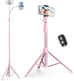 SENSYNE 62" Phone Tripod & Selfie Stick, Extendable Cell Phone Tripod Stand with Wireless Remote and Phone Holder, Compatible with iPhone Android Phone, Camera