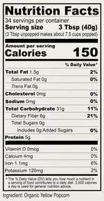 Anthony's Organic Yellow Popcorn Kernels, 3 lb, UnPopped, Gluten Free, Non GMO