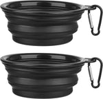 Dog Bowl Pet Collapsible Bowls, 2 Pack for Cats Dogs, Portable Pet Feeding Watering Dish for Walking Parking Traveling with 2 Carabiners (Small, Blue+Green)