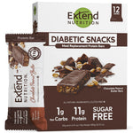 Extend Sugar Free Protein Bars, High Protein and Fiber, Low Carb, Keto Friendly, 12 Count, Chocolate Peanut Butter