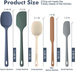 5 Pieces Silicone Spatula Set - Food Grade Rubber Spatula with Ergonomic Grip