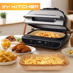 BYKITCHEN Air Fryer Liners for Ninja FG551/DG551/IG651 Foodi Smart XL Indoor Grill, Set of 100, Rectangle Air Fryer Parchment Paper Liners, Ninja Foodi XL Grill Accessories