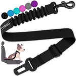 cooyoo dog seat belt 3 piece set adjustable nylon pet safety harness heavy duty elastic