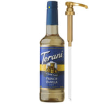 Torani sugar-free vanilla flavored syrup, zero-calorie, 25.4 fl oz, pump included