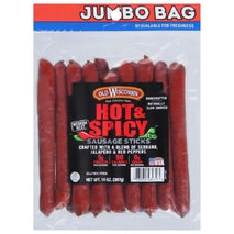 Old Wisconsin Hot & Spicy Sausage Snack Sticks, 14 Ounce Resealable Package