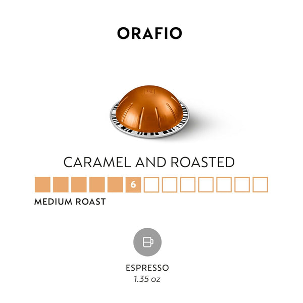 Nespresso Vertuo Orafio Medium Roast Espresso Coffee Capsules 50 Pack