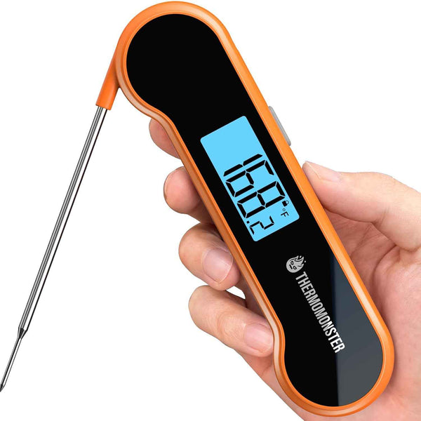 0.5 Sec Instant Read Meat Thermometer Digital with ±0.5℉ Precision, Food Thermometer for Cooking Kitchen Gadgets, Oven Grill Candy BBQ Essentials Accessories, Gifts for Him Dad Men Birthday, Red