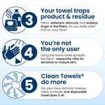 clean skin club clean towels xl 100% usa biobased disposable face towels 100 ct 2 pack