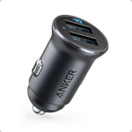 Anker 320 Car Charger, Dual USB 24W with Blue LED for iPhone and Galaxy