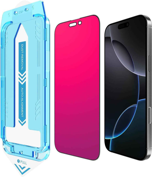 EGKimBa for iPhone 17 Privacy Screen Protector, Gradient Color Tempered Glass, Bubble Free, Easy Installation, Auto Dust-Elimination, Anti Blue Light