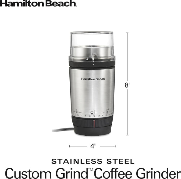 Hamilton Beach Custom Grind Electric Coffee Grinder for 4-14 Cups