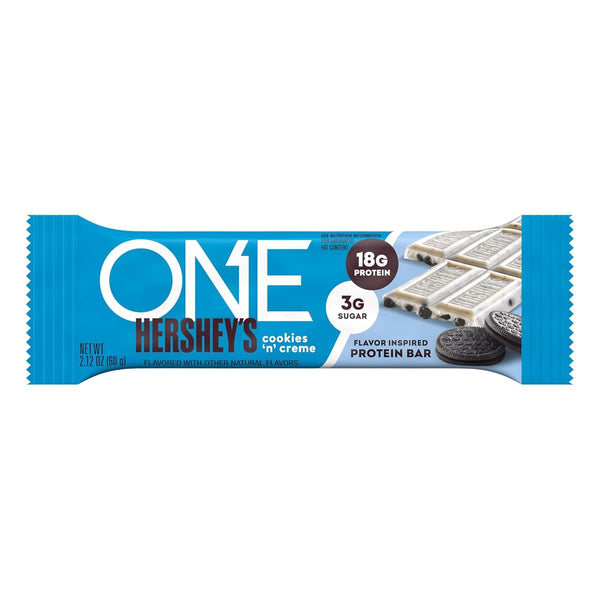 ONE Protein Bars, Hershey's Cookies 'n' Creme, Gluten Free, 18g Protein, 12 Count