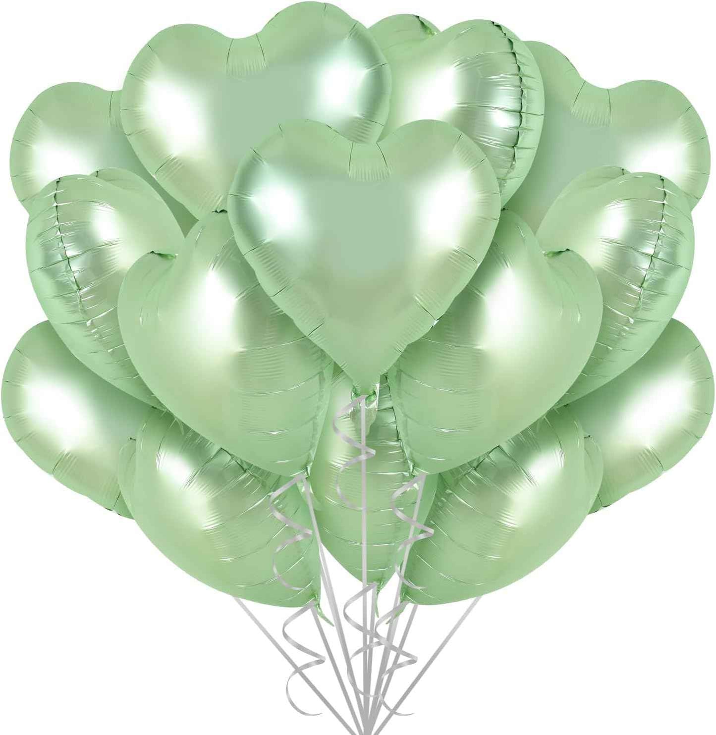 TONIFUL 30Pcs 18 Inch Red Heart Balloons Valentine’s Day Heart Shape Foil Mylar Balloons Decoration for Romantic Valentine's Day Wedding Bridal Shower Anniversary Engagement Party Supplies