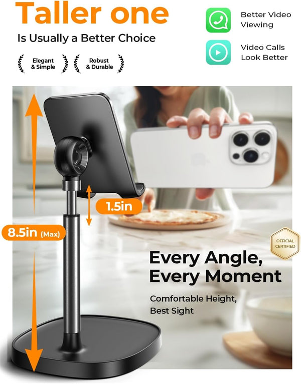 Adjustable Desk Phone Holder for Office Decor and Gaming Essentials