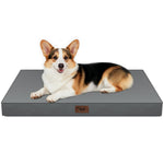 Grey Orthopedic Dog Bed for Large Dogs, Waterproof Oxford Fabric, 36x27 Inch, Egg Crate Foam, Machine Washable