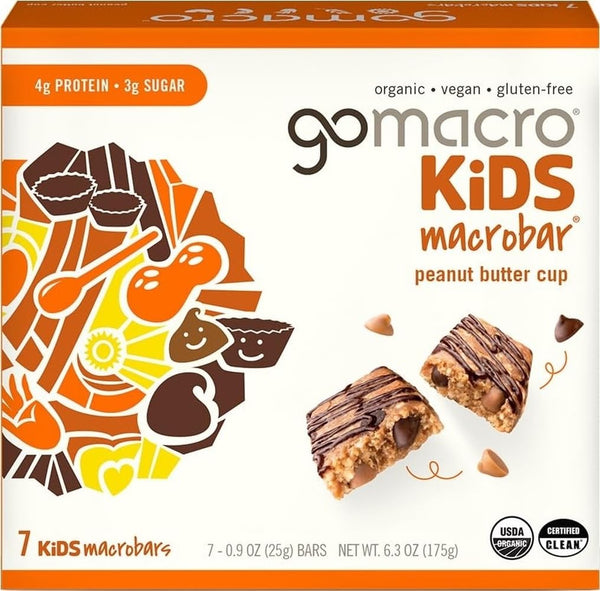 Gomacro Organic Kids Oatmeal Chocolate Chip Cookie Bars 7 Count 6.3 Ounce
