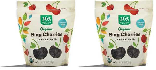 Organic Dried Unsweetened Bing Cherries by Whole Foods Market, 8 Ounce