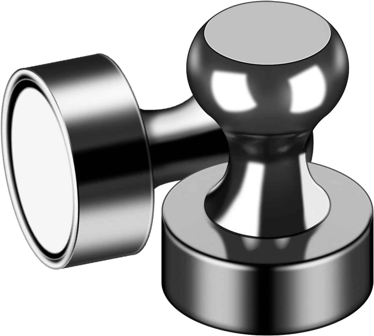 LOVIMAG 12Pcs Black Fridge Magnets, Small and Strong Magnets for Whiteboard, Office, Classroom, Map, Kitchen