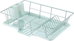 3-piece dish drainer rack set with cutlery holder for kitchen