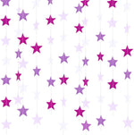 Patelai Glitter Star Garland Banner Christmas Decor 130 Feet Star Hanging Bunting Banner Twinkle Backdrop for Homecoming Classroom Wedding Birthday Halloween Party Supplies(Gold)