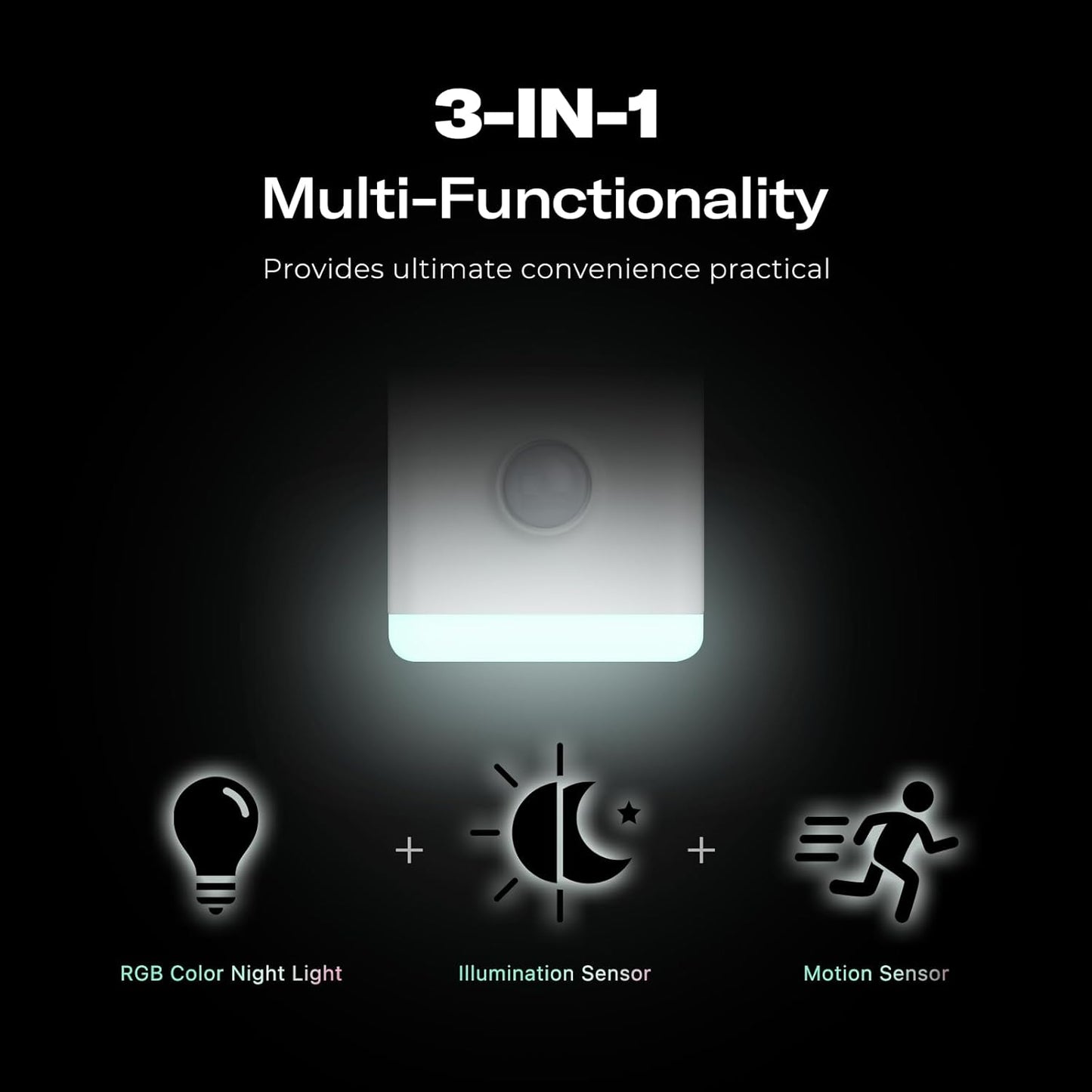 THIRDREALITY Smart Color Night Light, Matter Over WiFi, 3-1 Multi-Functionality, Work with SmartThings, Google Home, Apple Home, Alexa