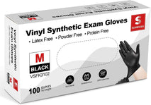 Schneider Vinyl Synthetic Exam Gloves, 4 Mil, Latex Free Disposable Gloves for Medical, Cooking, Cleaning, and Food Prep