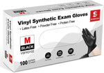 Schneider Latex-Free Vinyl Exam Gloves, 4 Mil Thick, for Medical, Cooking, Cleaning, and Food Prep