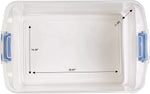 Large Clear Plastic Storage Bins with Lids for Home Office Organization