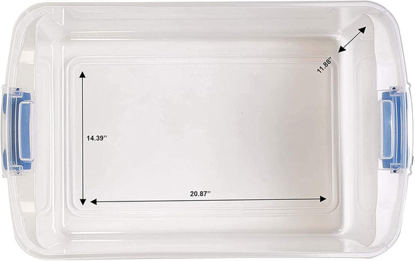 Large Clear Plastic Storage Bins with Lids for Home Office Organization