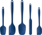 Silicone Spatula Set, 5 Piece Food Grade Rubber Spatulas for Baking, Cooking, and Mixing High Heat Resistant Non Stick Dishwasher Safe BPA-Free (Multicolor)
