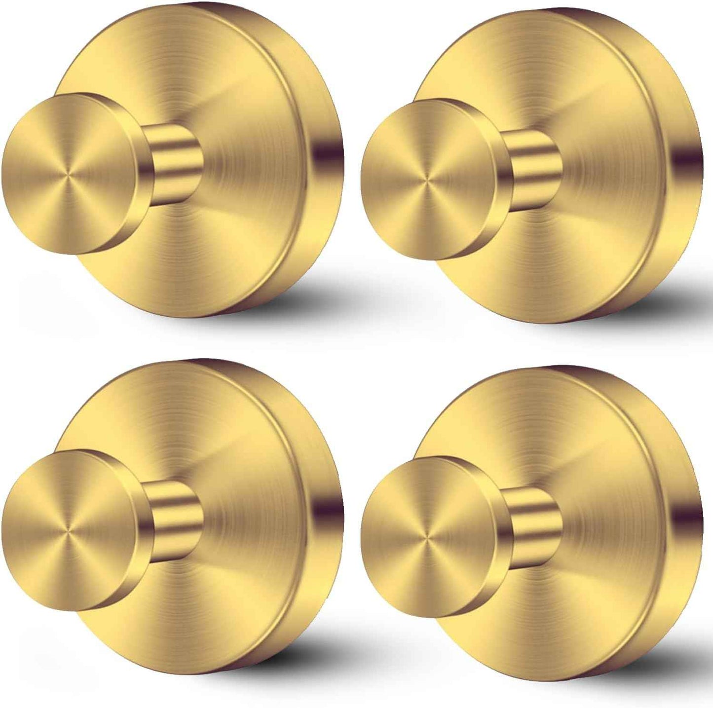 Silver Suction Cup Hooks for Shower Waterproof - Set of 4, No Drill Stainless Steel Towel Hooks for Bathroom Wall, Kitchen, Glass, Mirror, Tile - Ideal for Hanging Towels, Robes, and Loofahs