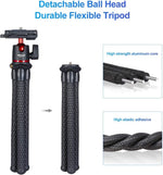 ULANZI Camera Tripod, Mini Flexible Stand w Hidden Phone Holder w Cold Shoe Mount, 1/4'' Screw f Magic Arm, Universal f iPhone 17 16 15 14 Pro Max XS Max Canon Nikon Sony DJ Pocket 4/3 Cameras