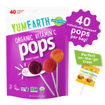yumearth organic vitamin c pops variety pack, 40 assorted fruit flavors, allergy friendly, gluten free, non-gmo, vegan