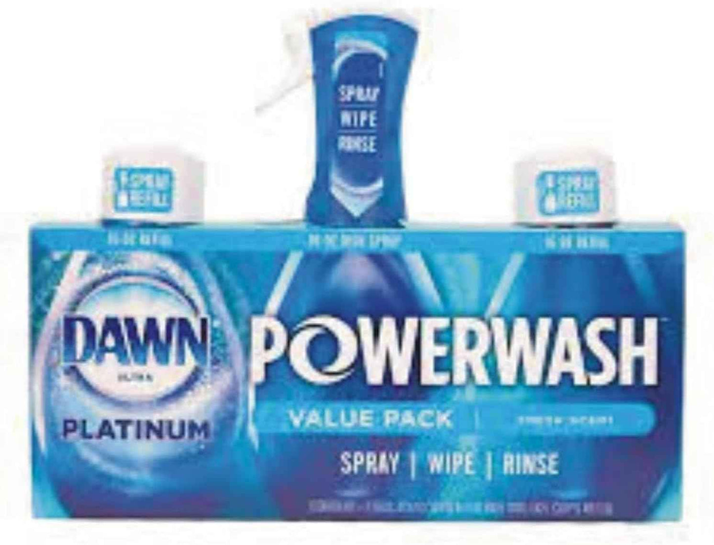 Dawn Platinum Powerwash Dish Spray, Dish Soap Liquid, Fresh Scent Bundle, 1 Spray (16oz) + 3 Refills (16oz each)(Pack of 4)