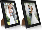 PECULA 2 Pack 5x7 Picture Frame, Black Picture Frame for Wall and Tabletop Display, Resistant Plastic Clear Plexiglass for Vertical or Horizontal Display