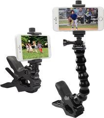 Suptig Phone Holder Desk Gooseneck Mount, Cell Phone Clamp Clip for Pole, Mount Stand, Compatible for iPhone 17 iPhone 16 Plus 15 Pro 14 Plus Xs Max XR X 8 7 6 6s Plus and Other 4-7'' Device