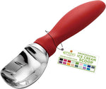 Spring Chef Heavy Duty Ice Cream Scoop with Comfortable Handle - Professional Ice Cream Scooper for Gelato, Sorbet, Cookie Dough, Melon, Frozen Yogurt - Dishwasher Safe Metal Kitchen Tool - Black