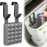Adjustable Toilet Tank Cleaning Tablet Holder-Hanging Silicone Basket Carrier with Rustproof Hooks for Bowl Cleaner & Bleach Tablet Caddy, Accessory Fit Up to 7" Water Level