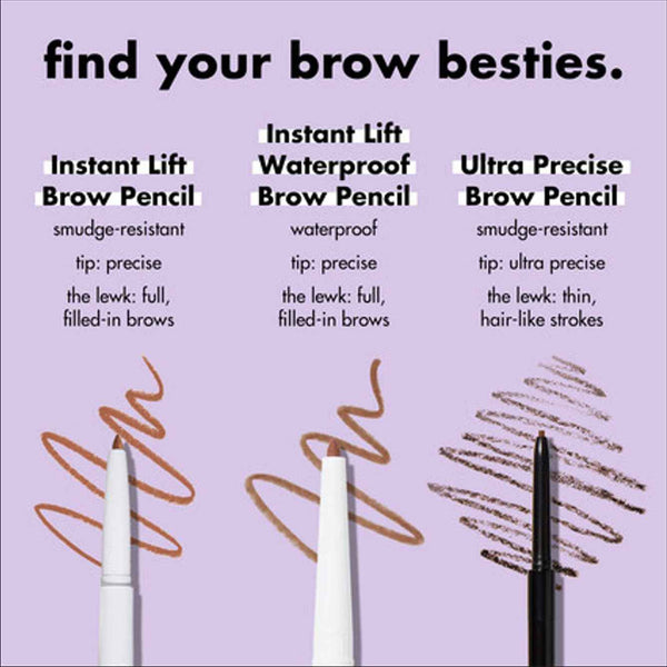 e.l.f. Instant Lift Brow Pencil, Dual-Sided, Fine Tip, Shapes Brows, Contours, Tames, Taupe, 0.006 Oz