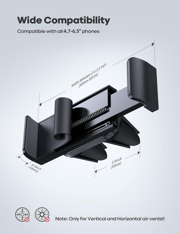 Universal Car Vent Phone Mount for Mobile Phones 4.7-6.7 inches